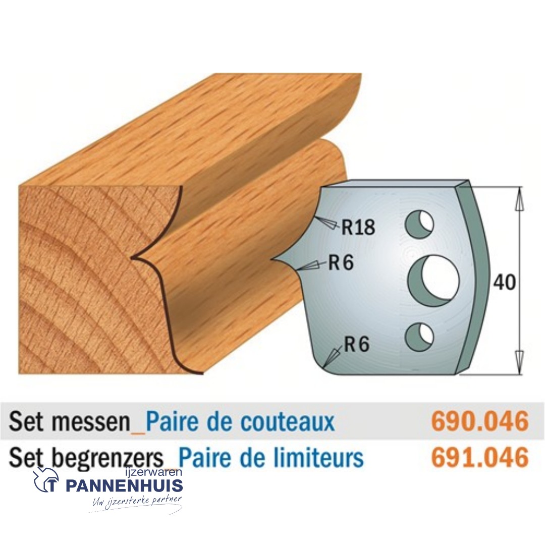 CMT Profielmessen I=40x4mm 2 stuks nr.046