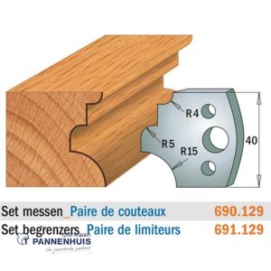 CMT Profielmessen I=40x4mm 2 stuks nr.129