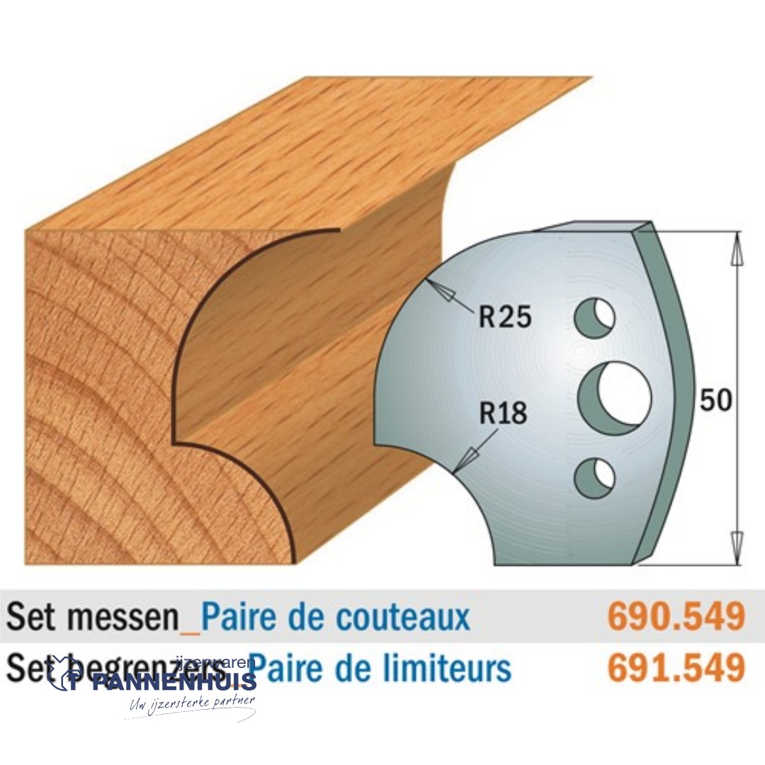 CMT Profielmessen I=50x4mm 2 stuks nr.549