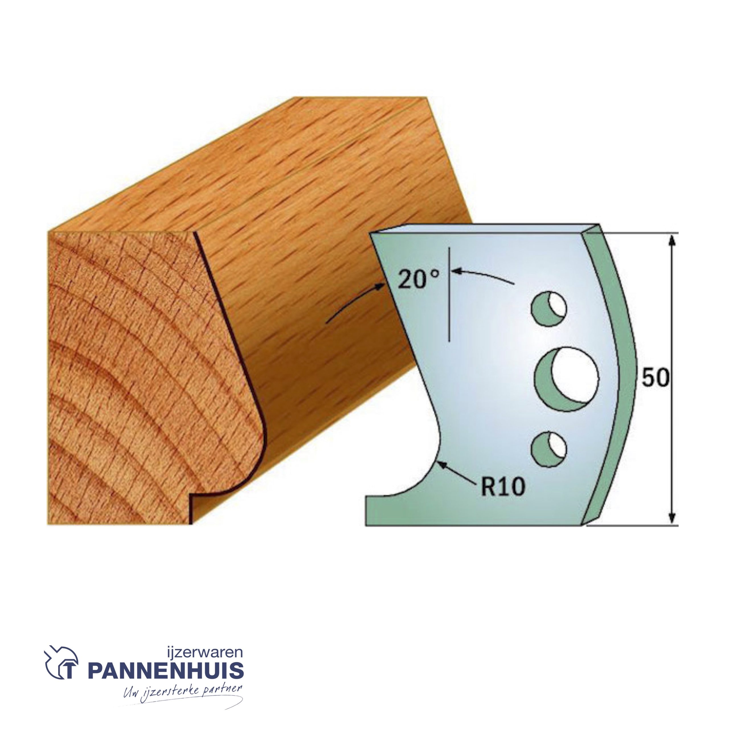 CMT Profielmessen I=50x4mm 2 stuks nr.575