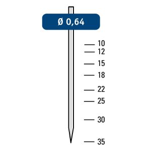 Carat P6 pins 25mm 20.000st