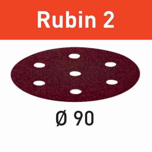 Festool Schuurpapier Rubin 2 STF D90/6 P 80 RU2/50