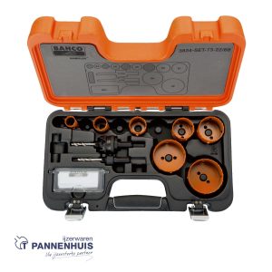 Bahco Gatzagenset metaal en hout 22 – 68 mm 10 delig