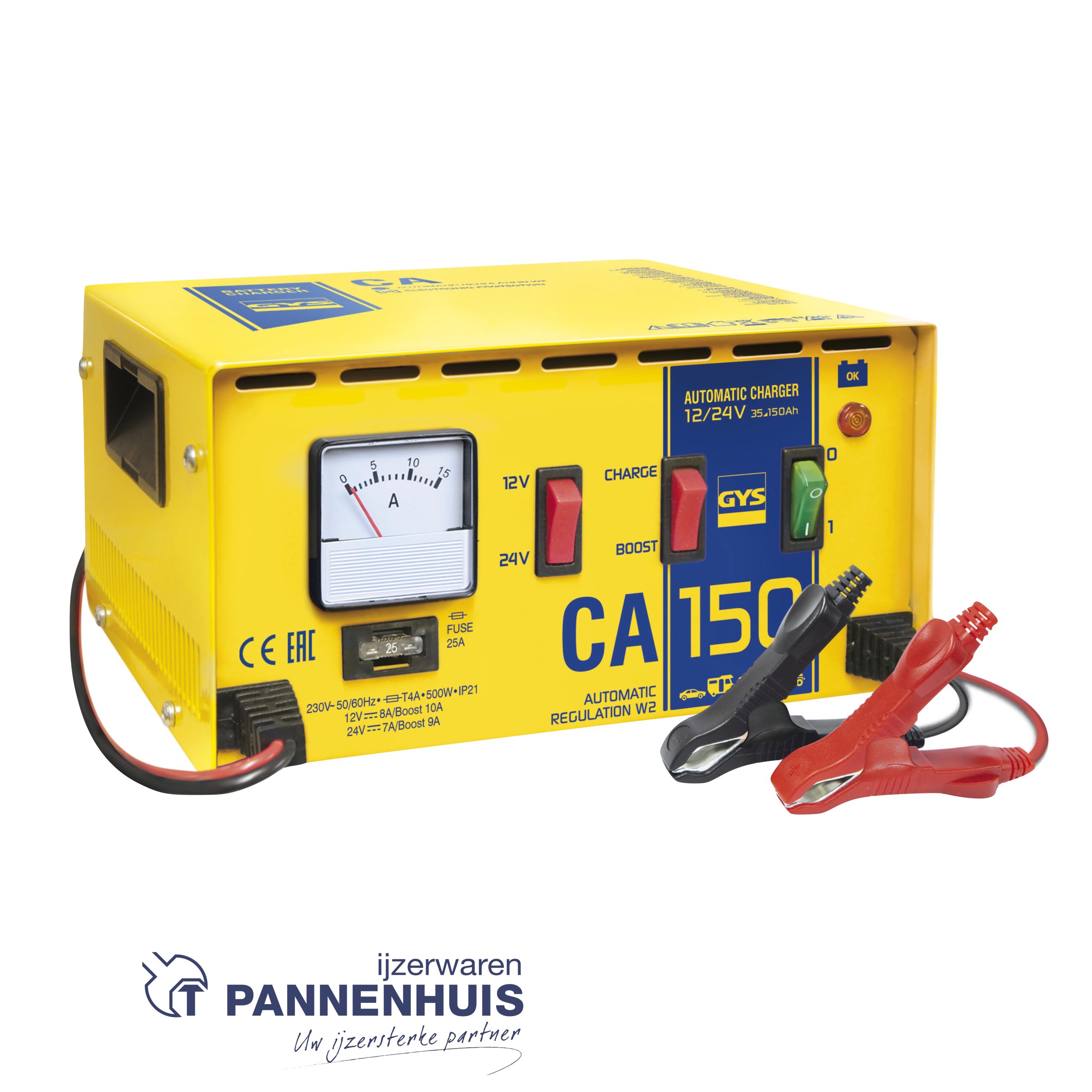 GYS Automatische Acculader CA 150 12/24V