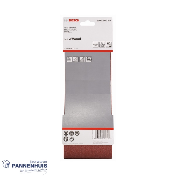 Bosch Schuurband X440 100x560 K 60 BFW 3 St. - Afbeelding 2