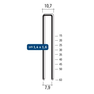 Carat L nieten staal galva 64 mm 5.100st