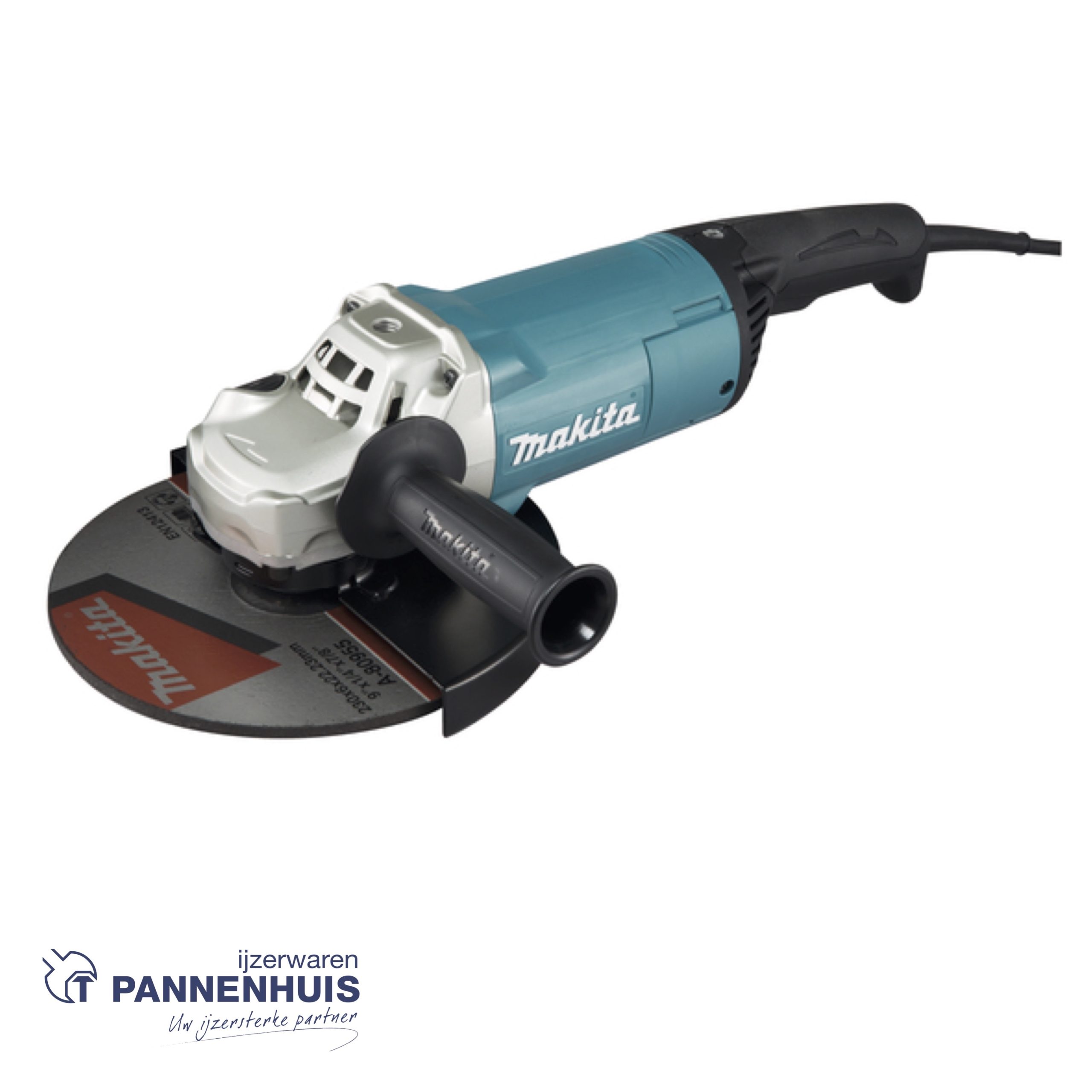 Makita GA9061R Haakse slijper 230mm 2200W met heropstartbeveiliging.