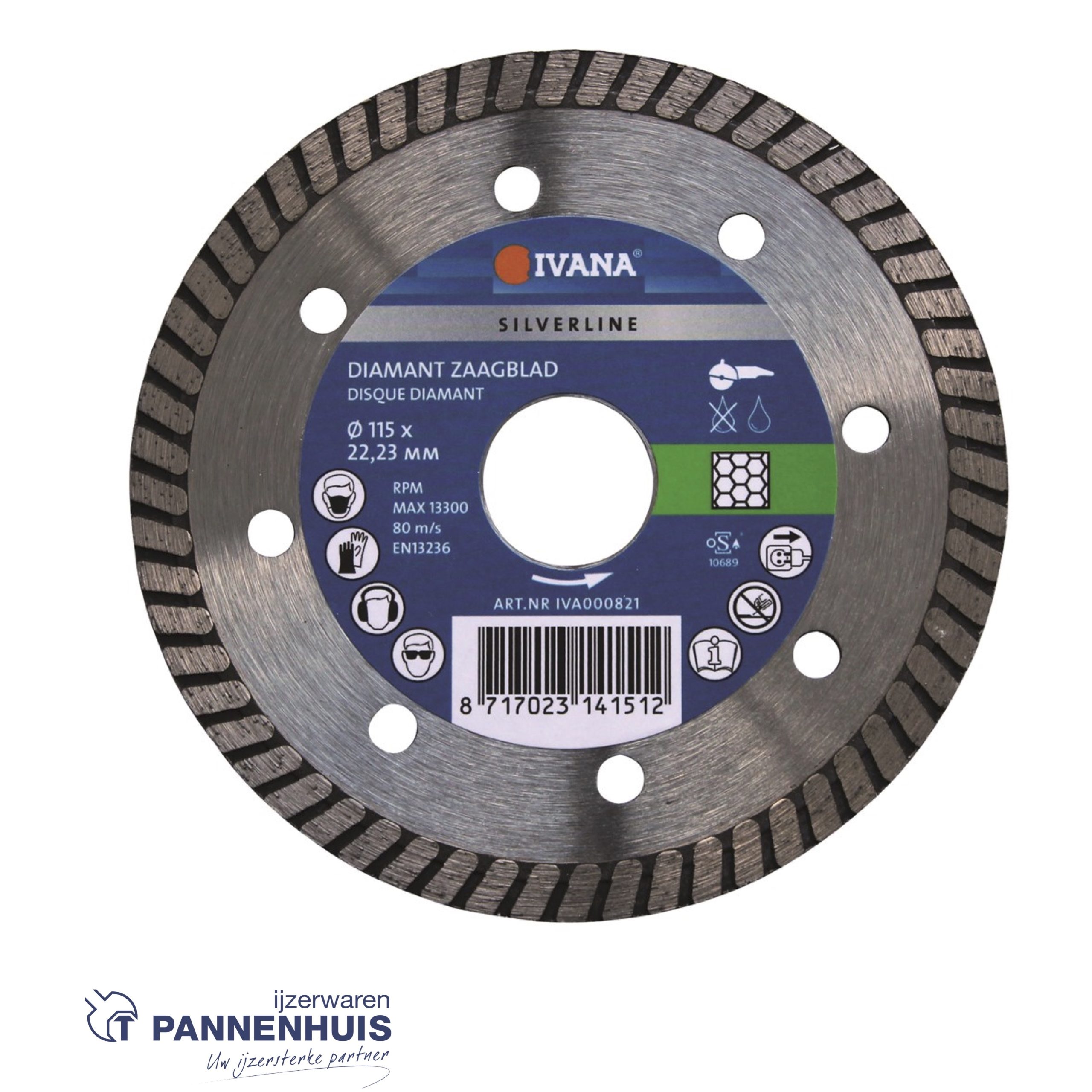 Ivana Diamant Zaagblad 125 X 22,23 Silverline Tegels