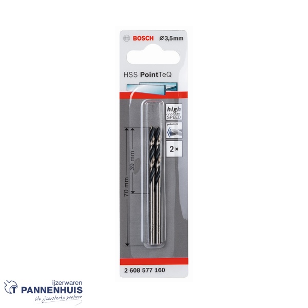Bosch Spiraalboor HSS PointTeQ 3,5 mm (2 stuks) - Afbeelding 2