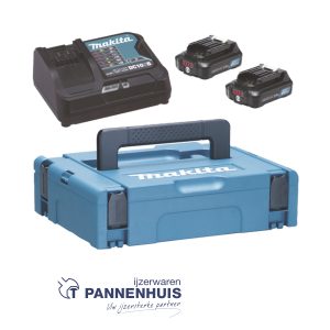 Makita Accu Powerpack BL1021B 2 x BL1021 + DC10SB (10,8v 2,0 Ah)