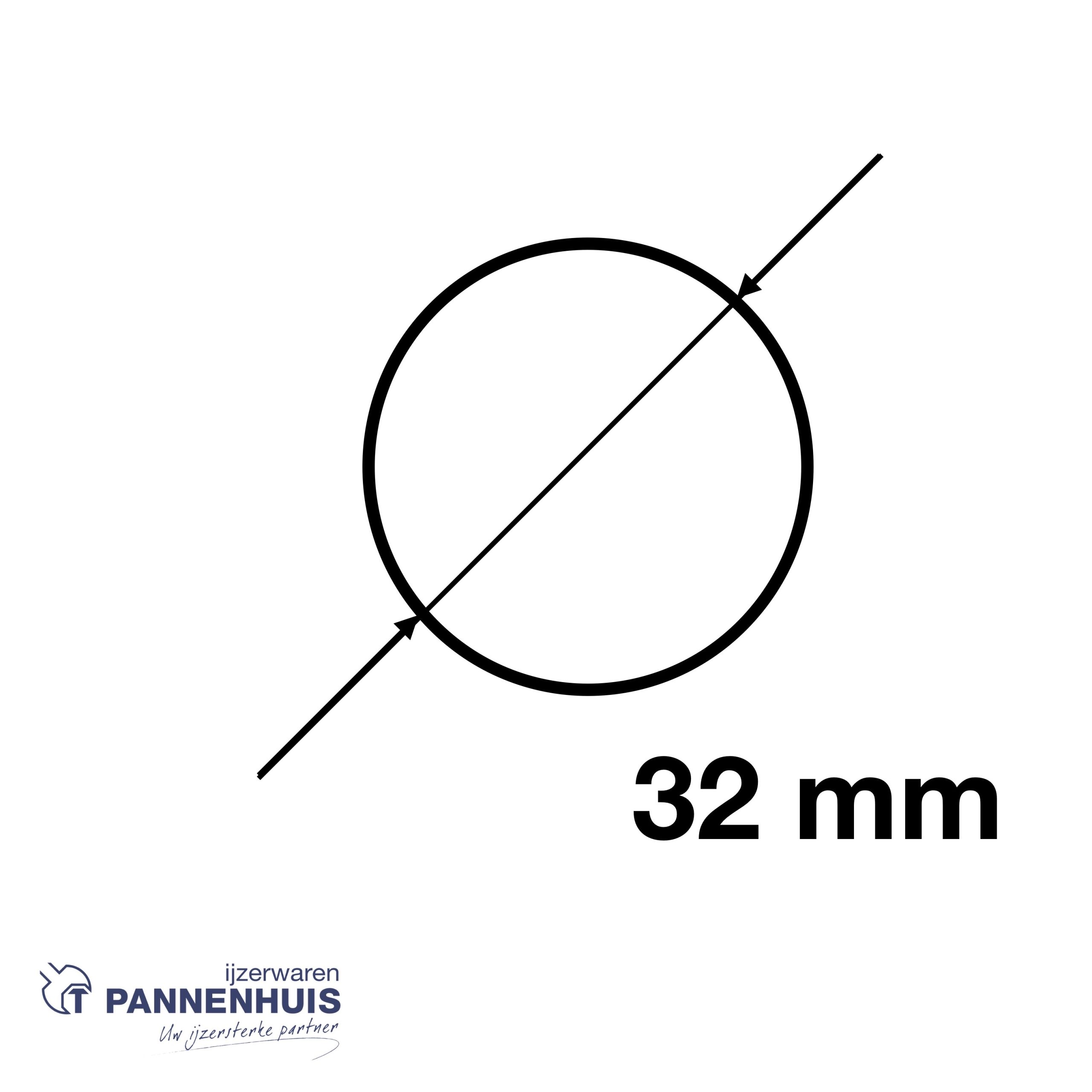 Ivana U-greep PH 60 Dia 32 - 600 mm Paar - Afbeelding 2