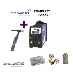 Parweld XTT 207DV Puls TIG Inverter (incl. toorts) + Toebehoren