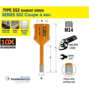 CMT Gatzaag voor extreem harde materialen D= 6mm M14
