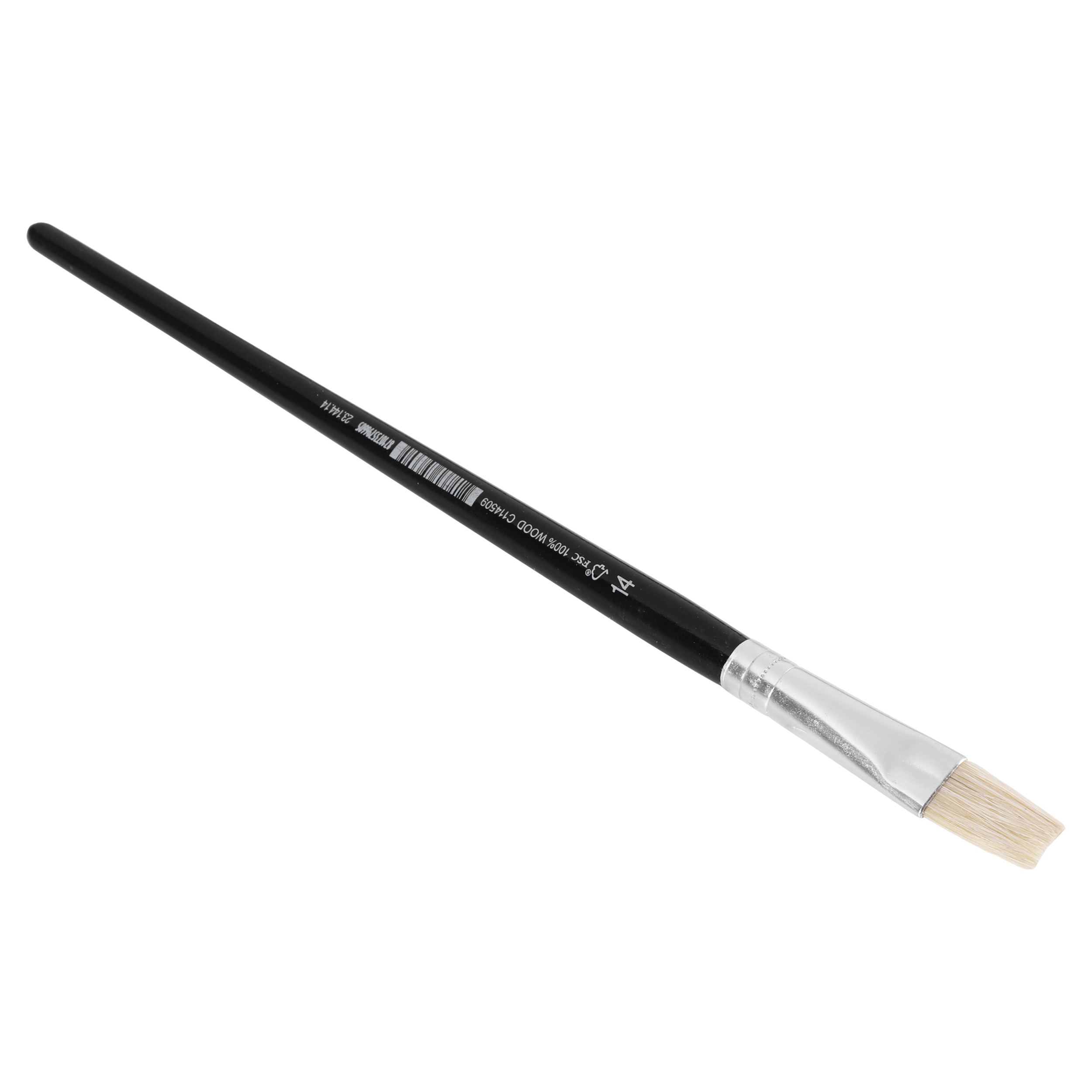 Universeel penseel zwart gelakt - wit Chinees varkenshaar - 14