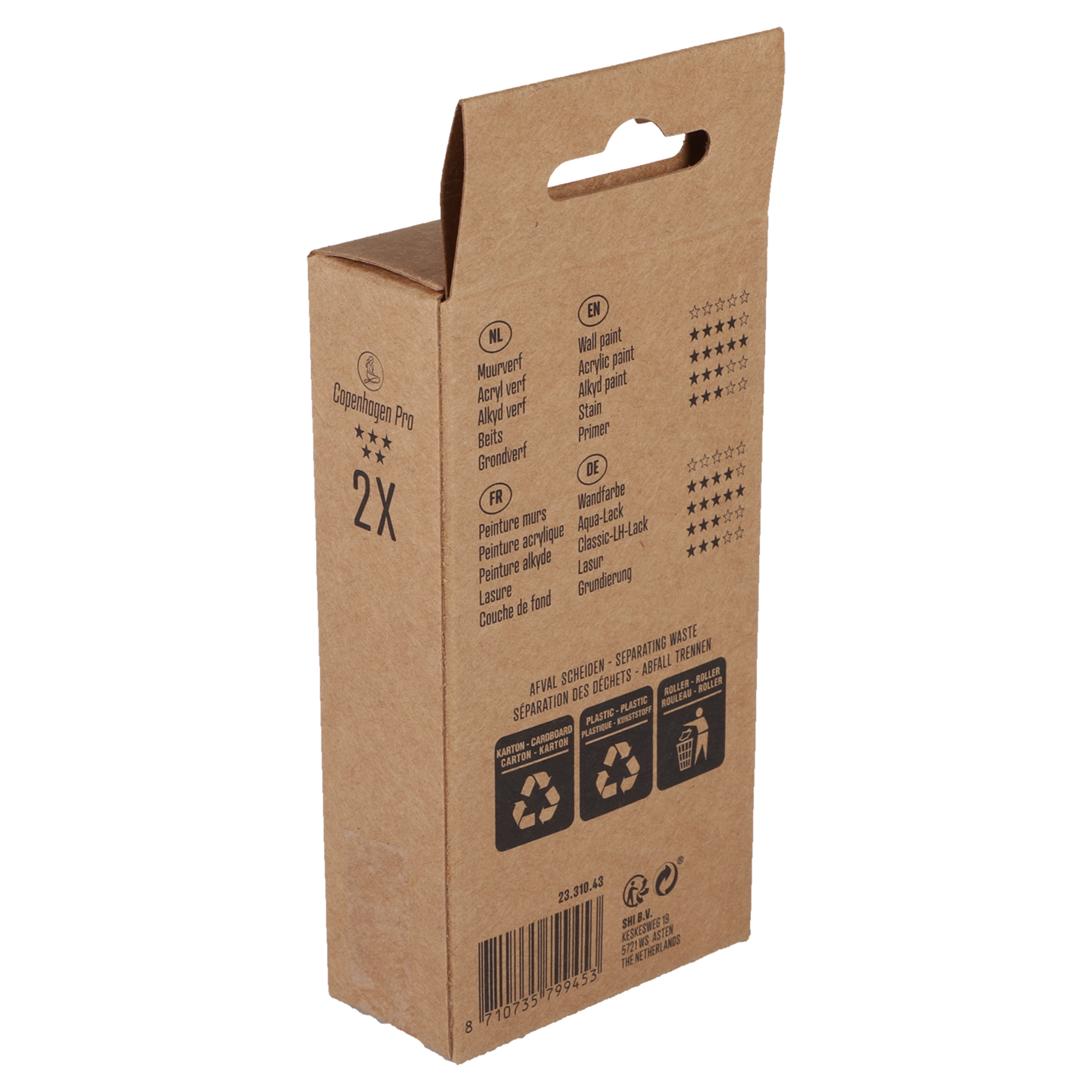 Copenhagen Pro aflakroller vilt - 5 mm poolhoogte - 10 cm - wit (2 stuks) - Afbeelding 4