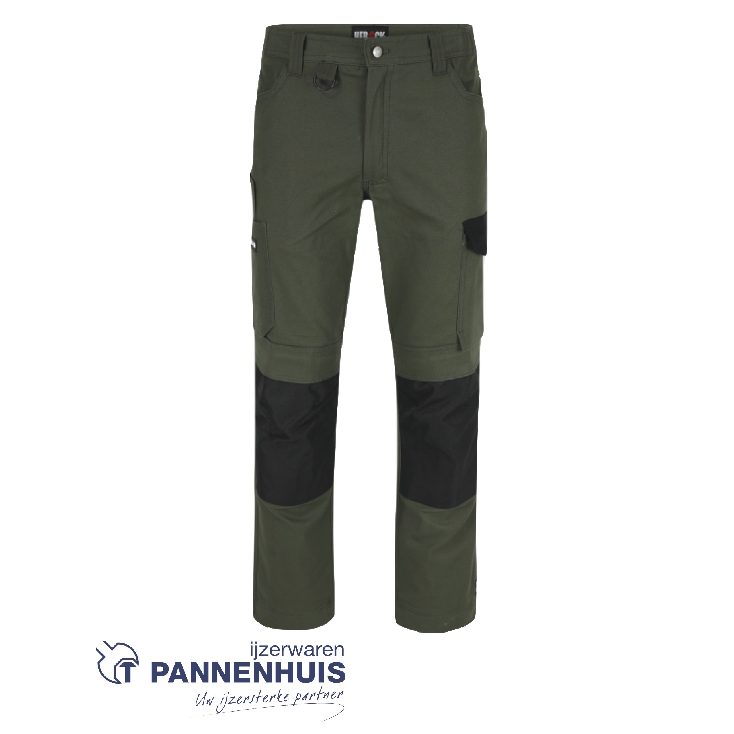 Herock Dero broek Donker Kaki/Zwart