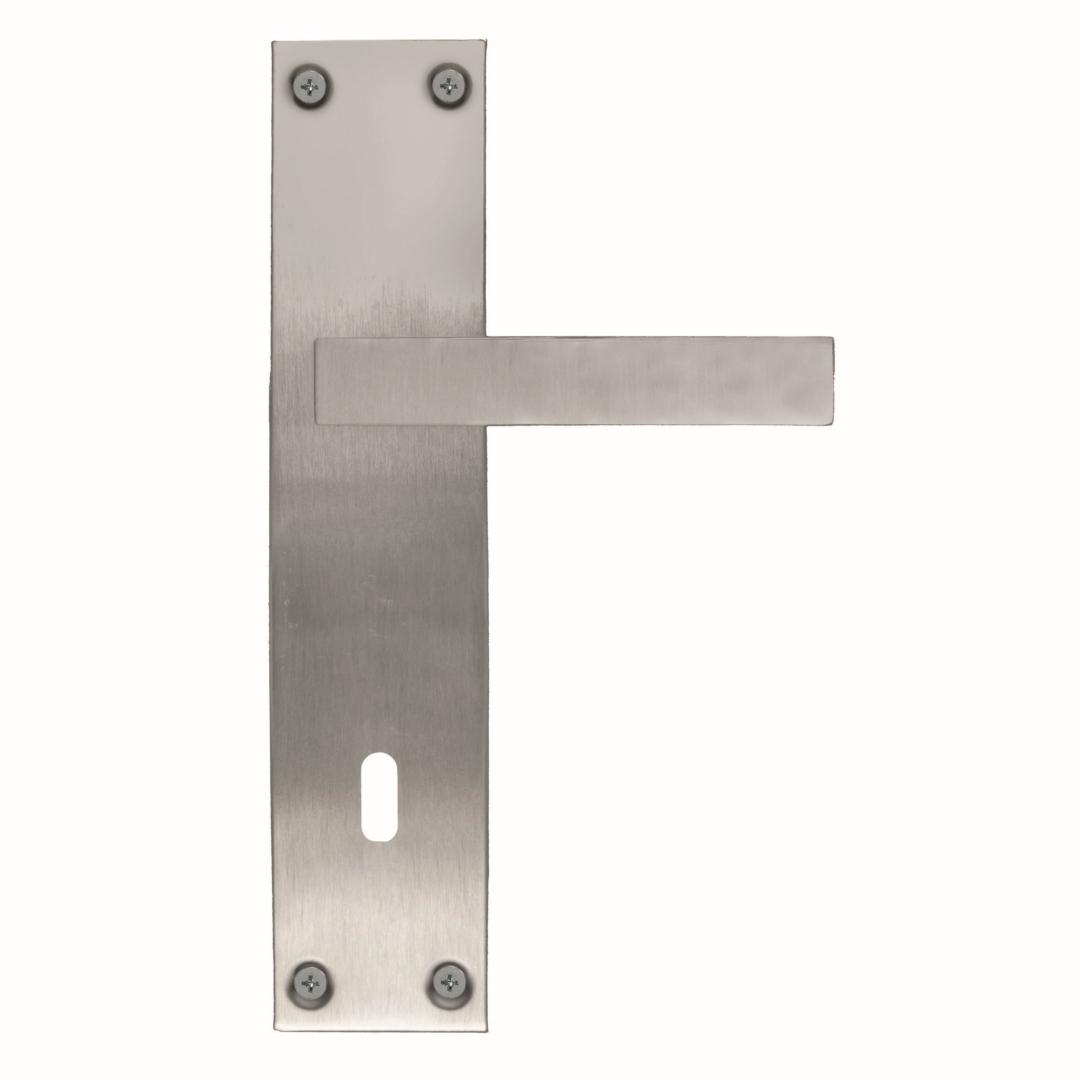 Deurkruk Pro COSMIC INOX PLUS PLAAT+KEY 90MM