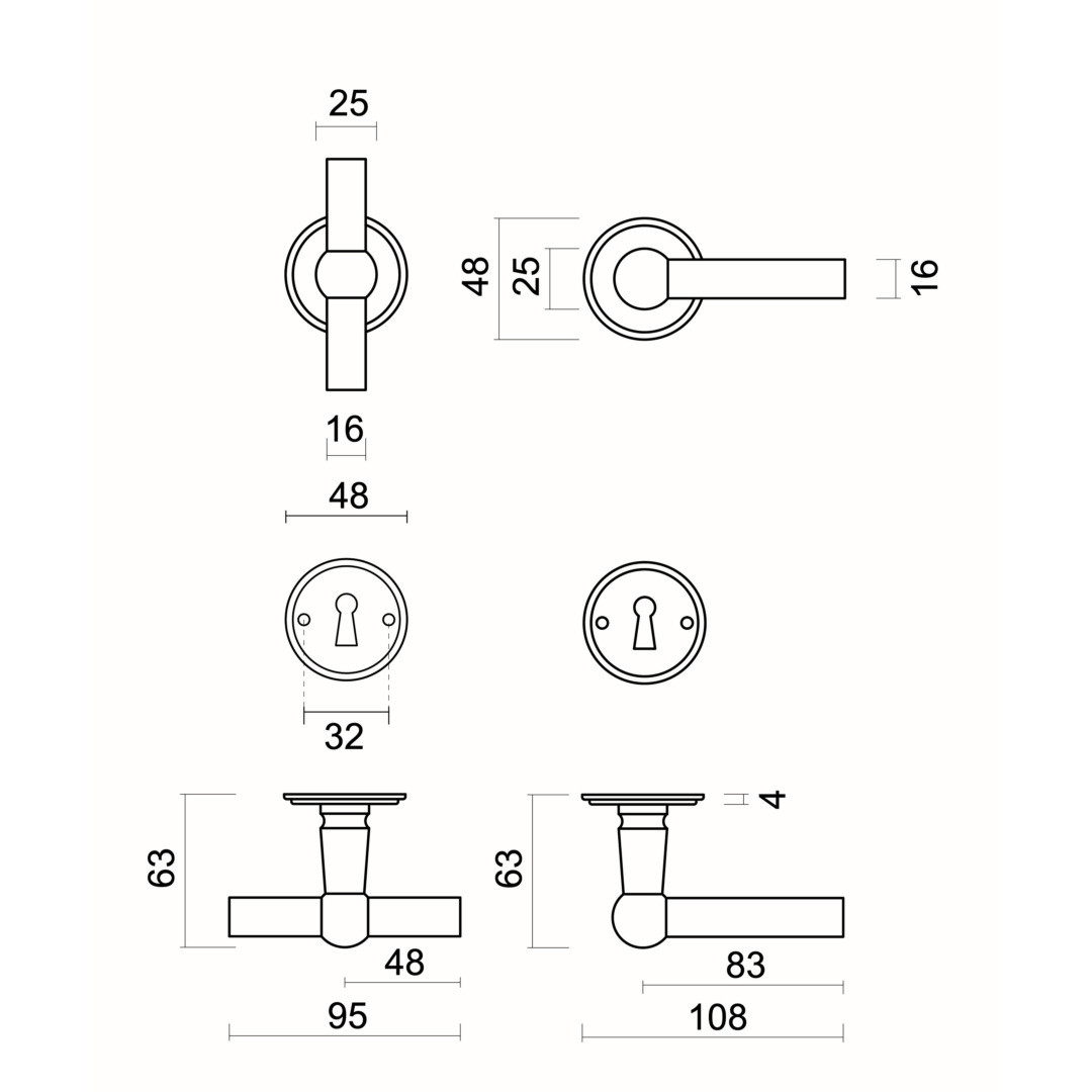 Deurkruk Pro PETANA T+L INOX LOOK R+E - Afbeelding 2