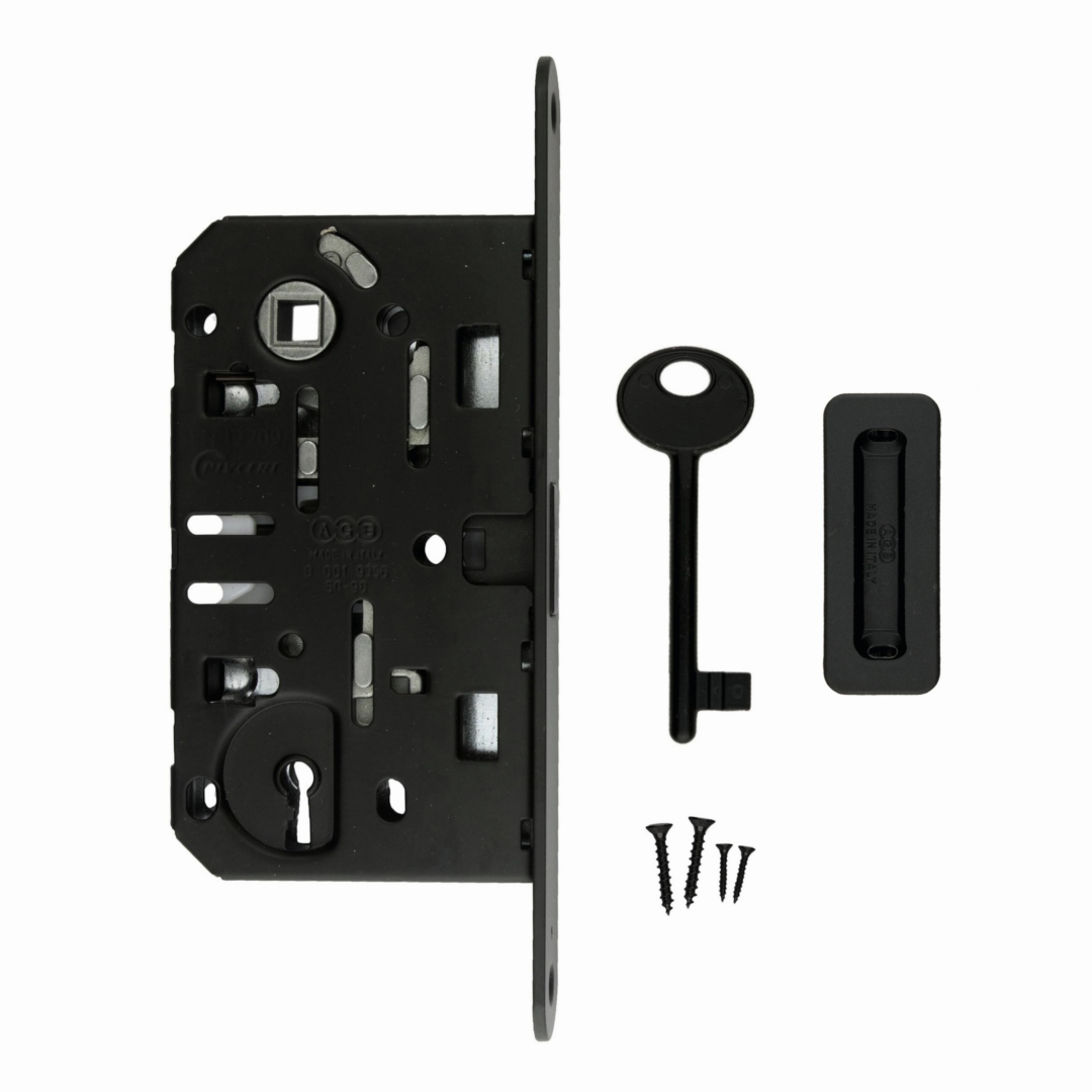 AGB Magneetslot BB 50 / 90 18MM zwart + regelbare tegenplaat