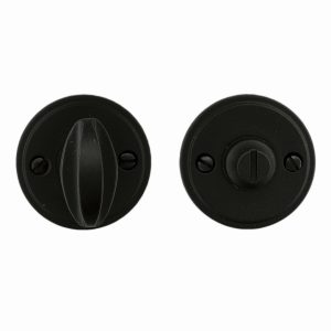 WC garnituur rond retro 48MM PLAT ZWART