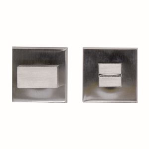 WC garnituur SQUARE 48MM INOX LOOK TIGE 120MM