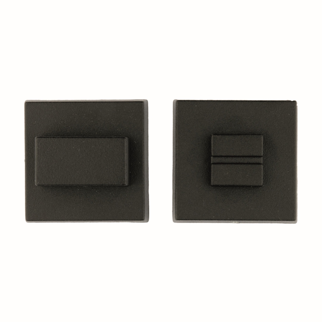 WC garnituur SQUARE 48MM ZWART STRUCTUUR UV