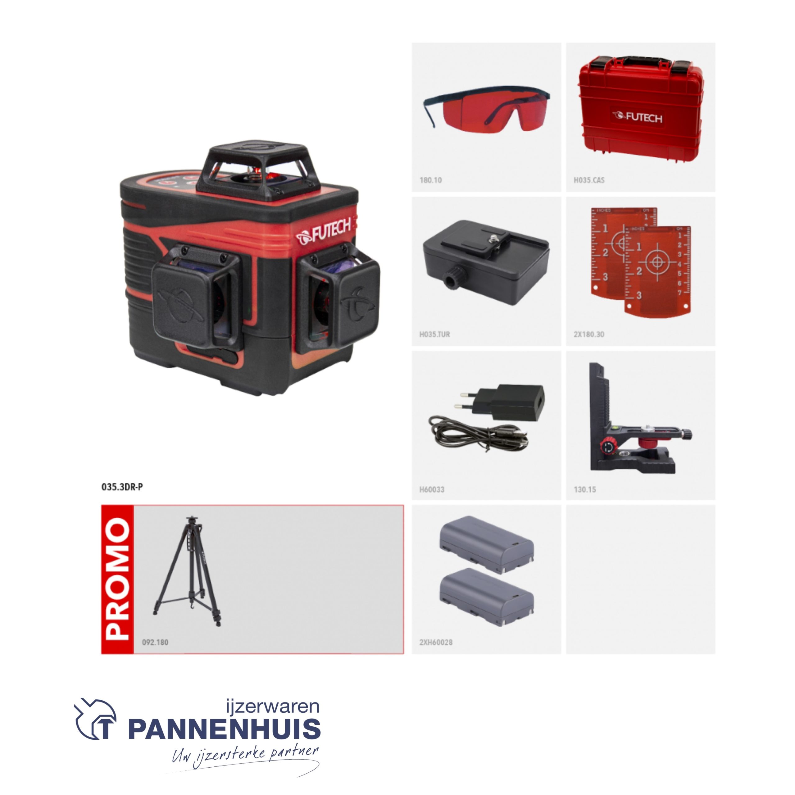 Futech MC3D Compact Rood + Statief PROMO (Bevat 035.3DR + 092.180) - Afbeelding 2