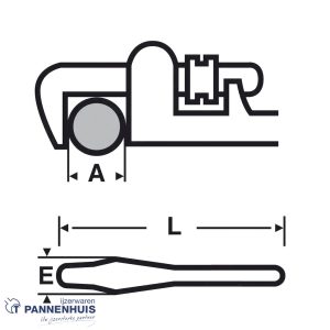 Virax Stillson sleutel 14″