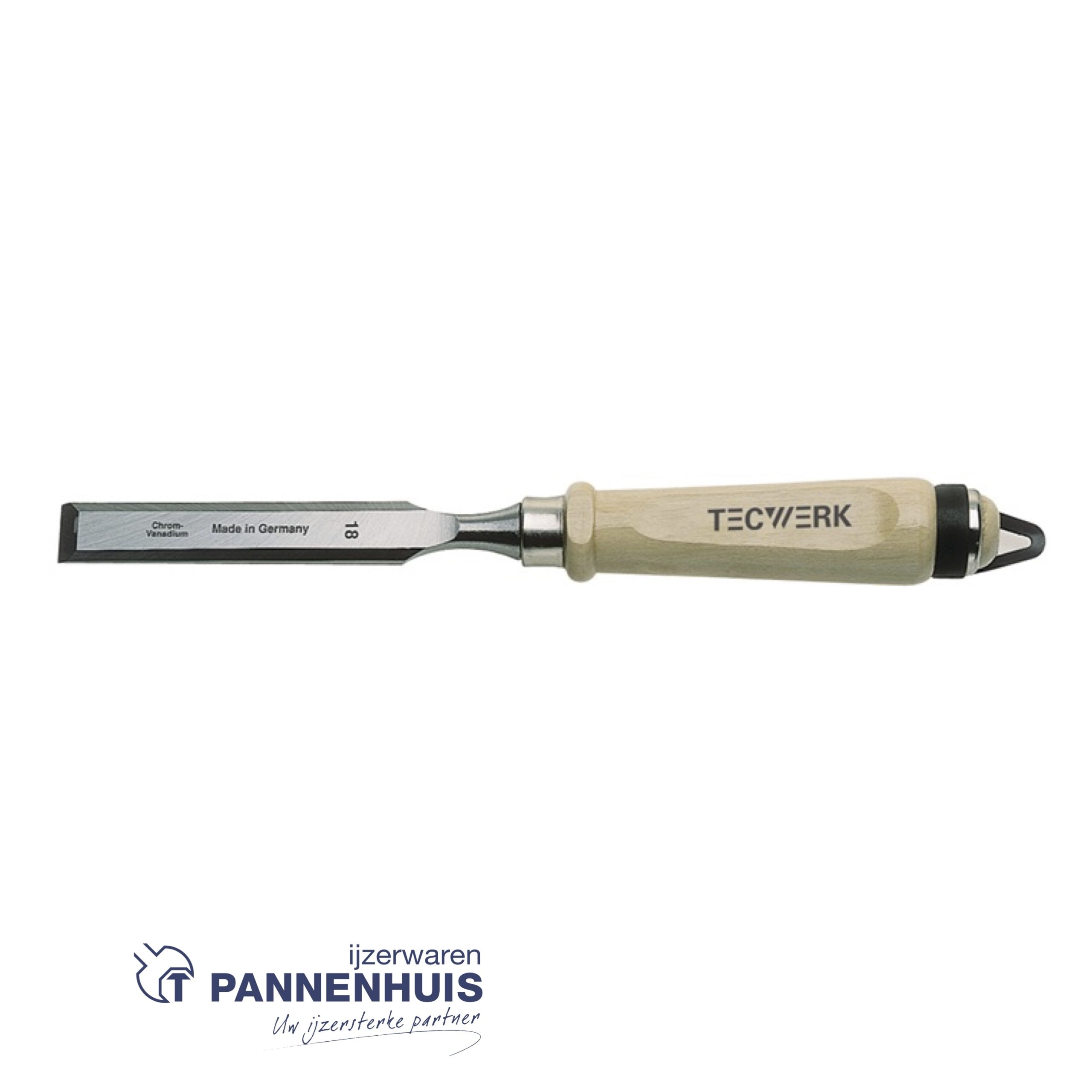 Tecwerk steekbeitel snedebreedte heft beukenhout - Afbeelding 2