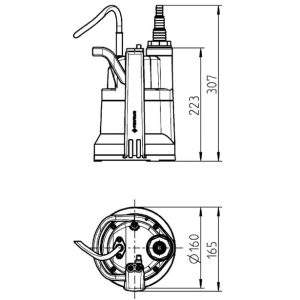 Simer 6S dompelpomp met vlotter