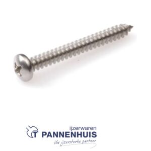 Plaatschroef RVS-A2 cilinderkop phillips 3,50x16 (200st)