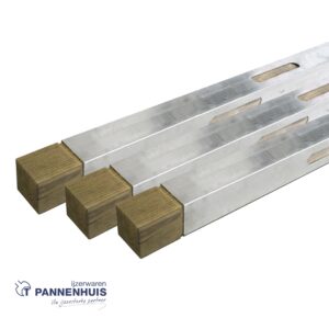 Metserprofiel 300 cm met hout - Alu Pro Wood