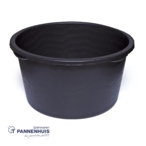 Mortelkuip rond - PE  90 L - zwart