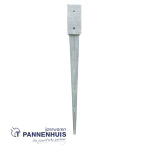 paalhouder met punt 91 x 91 x 900 thermisch verzinkt