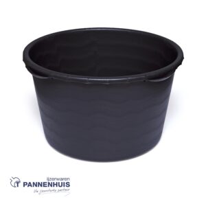 Mortelkuip rond - PE  60 L - zwart
