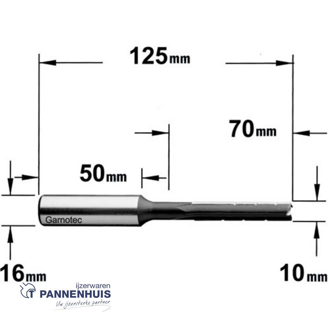 langgatboor 10mm schacht 16/50mm links - Afbeelding 2