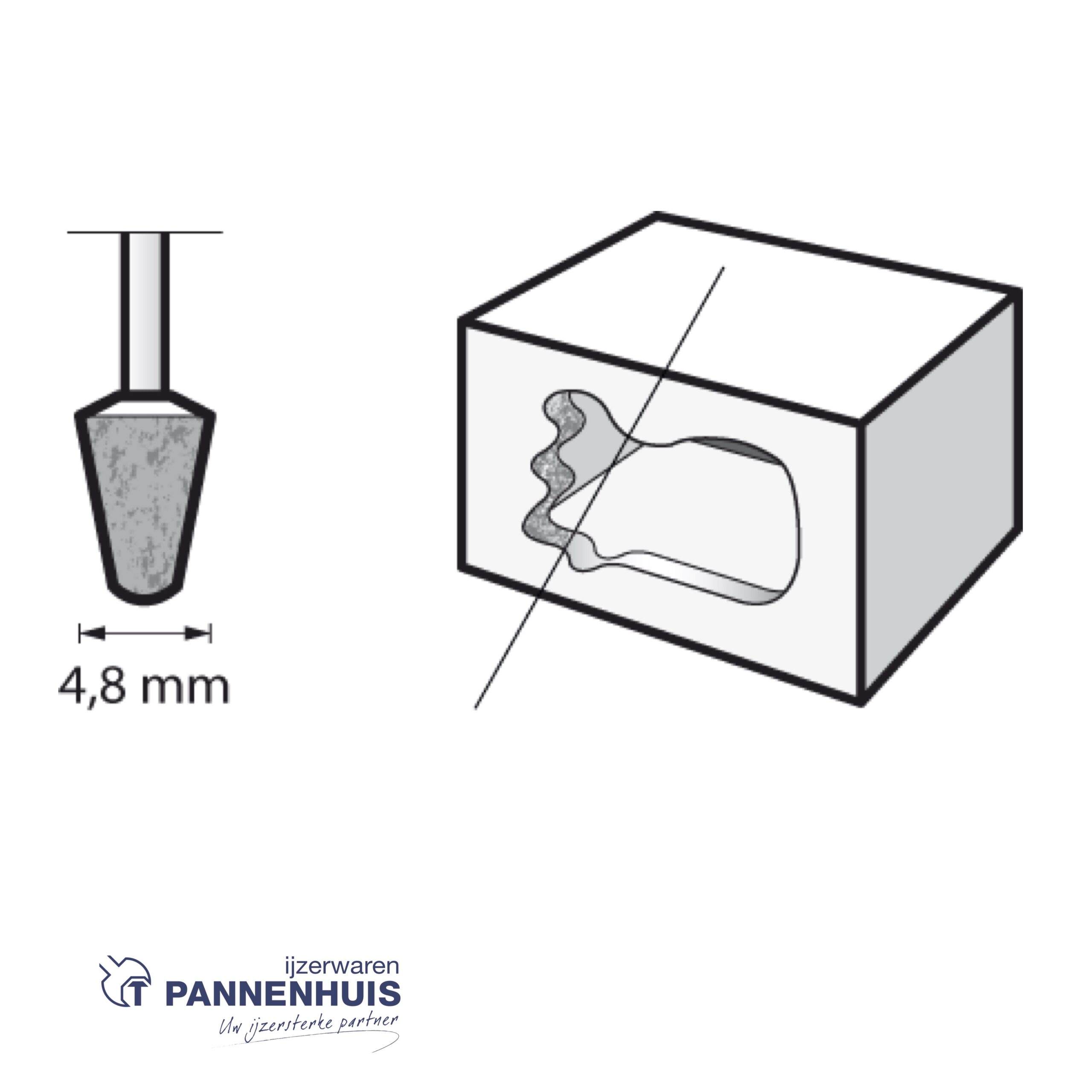 Dremel 84922JA, Slijpst. sil.carb. speervorm 4, 8 mm - Afbeelding 2
