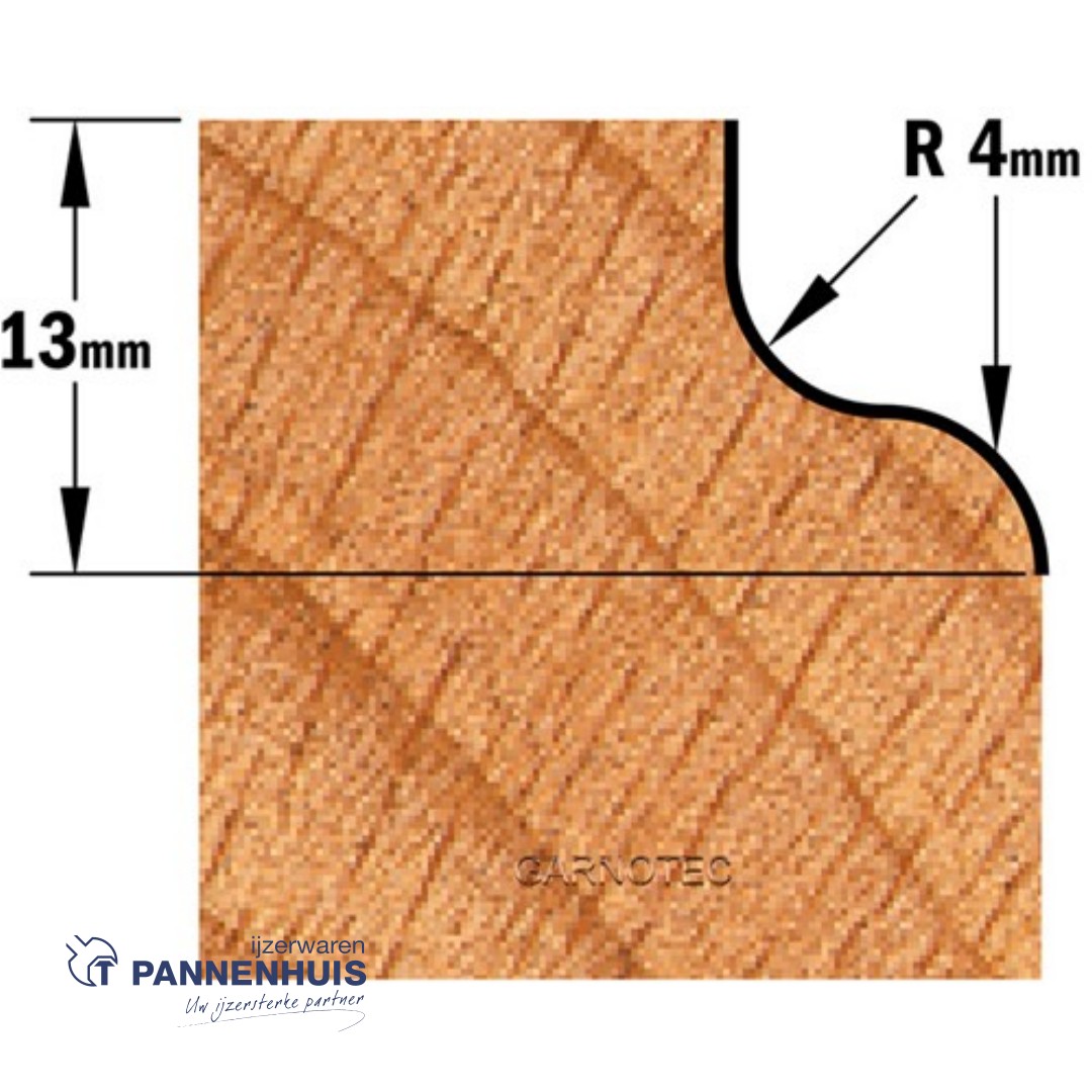 CMT Profielfrees met kogellager, HW D=28,7 x 13mm R=4 L=55 S=8 Z2 - Afbeelding 3