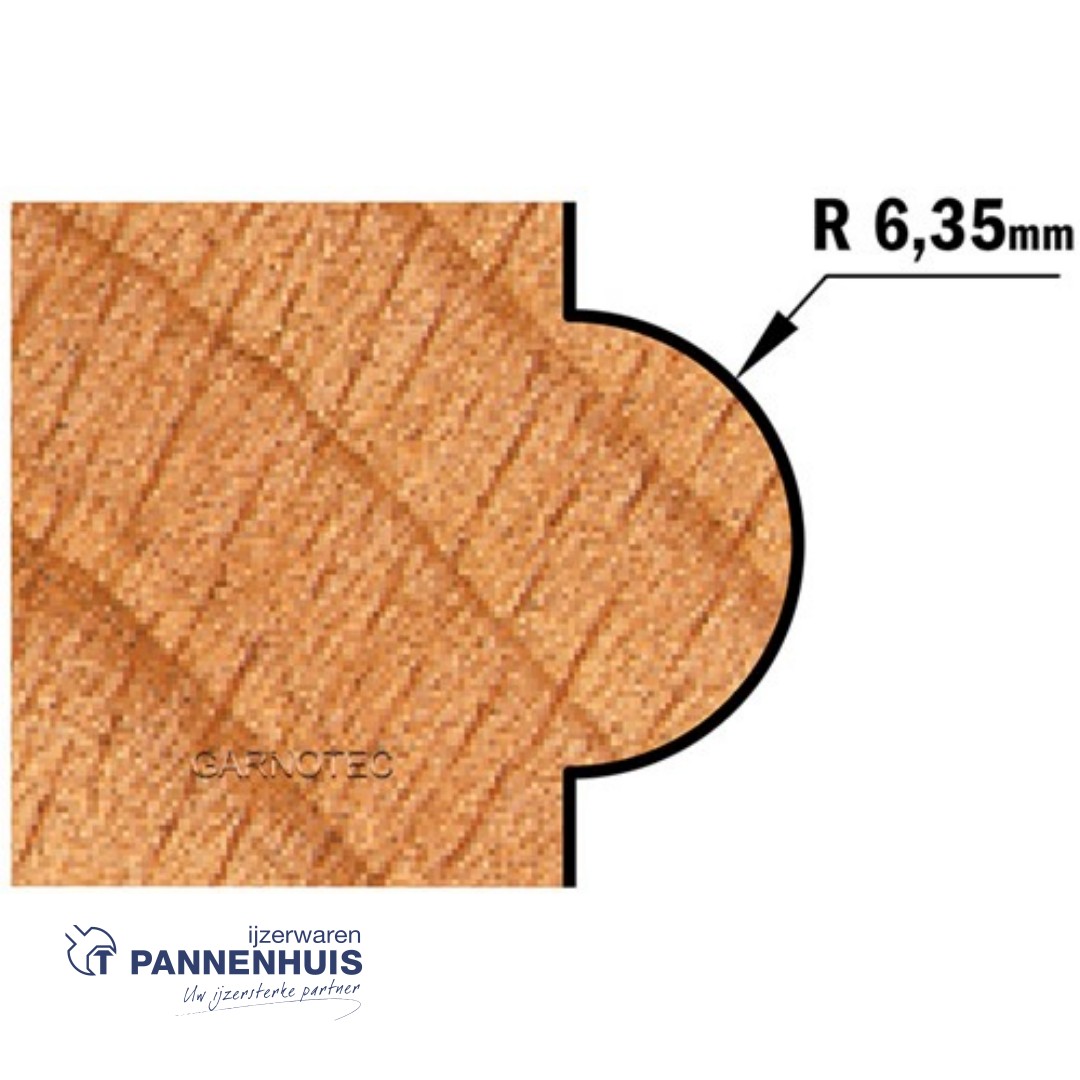 CMT Haflronde frees, HW D=28,6 x 25,5mm R=6,35 L=57 S=8 Z2 - Afbeelding 3