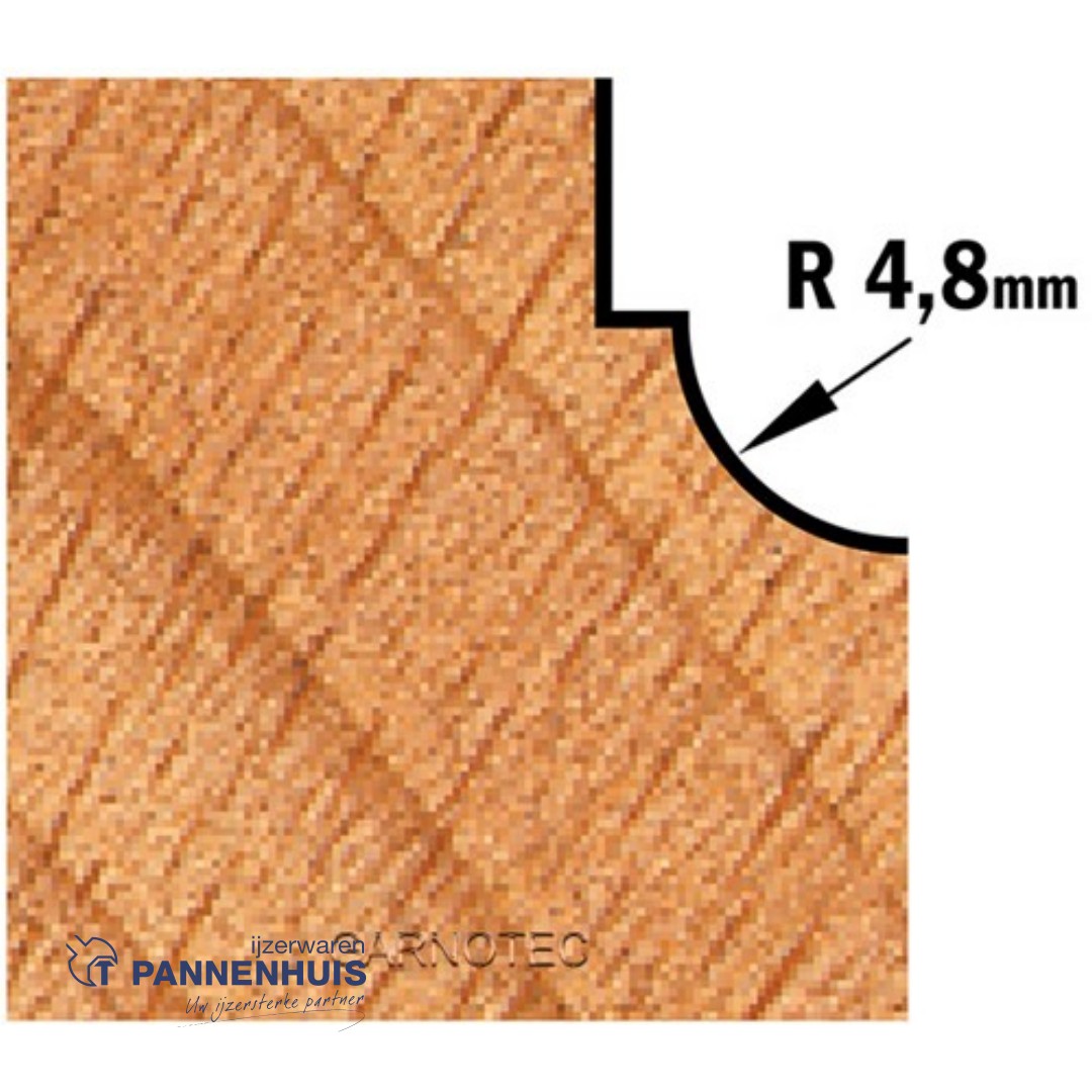 CMT Bolle radiusfrees met kogellager HW D=25,4 x 11,5mm R=4,8 L=54 S=8 Z2 - Afbeelding 3