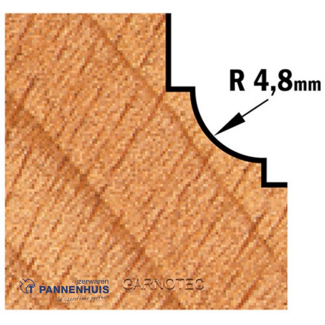 CMT Bolle radiusfrees met kogellager HW D=25,4 x 11,5mm R=4,8 L=53 S=8 Z2 - Afbeelding 3