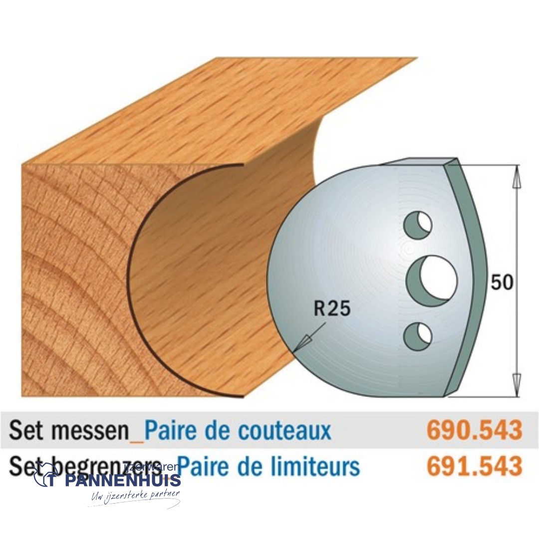 CMT Profielmessen I=50x4mm 2 stuks nr.543