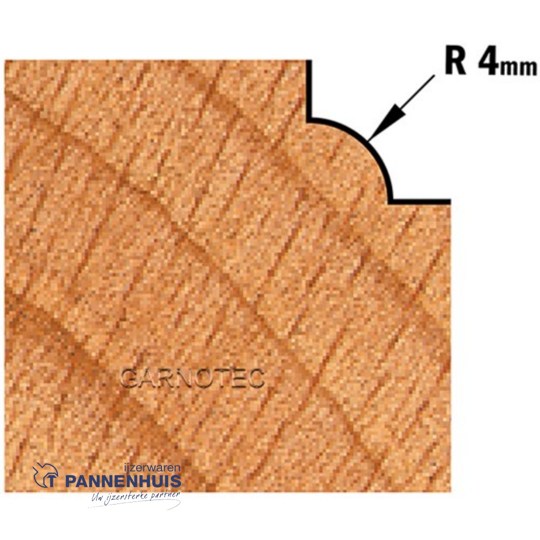 CMT Holle radiusfrees HW D=19 x 12mm R=4 L=44 S=8 Z2 - Afbeelding 3