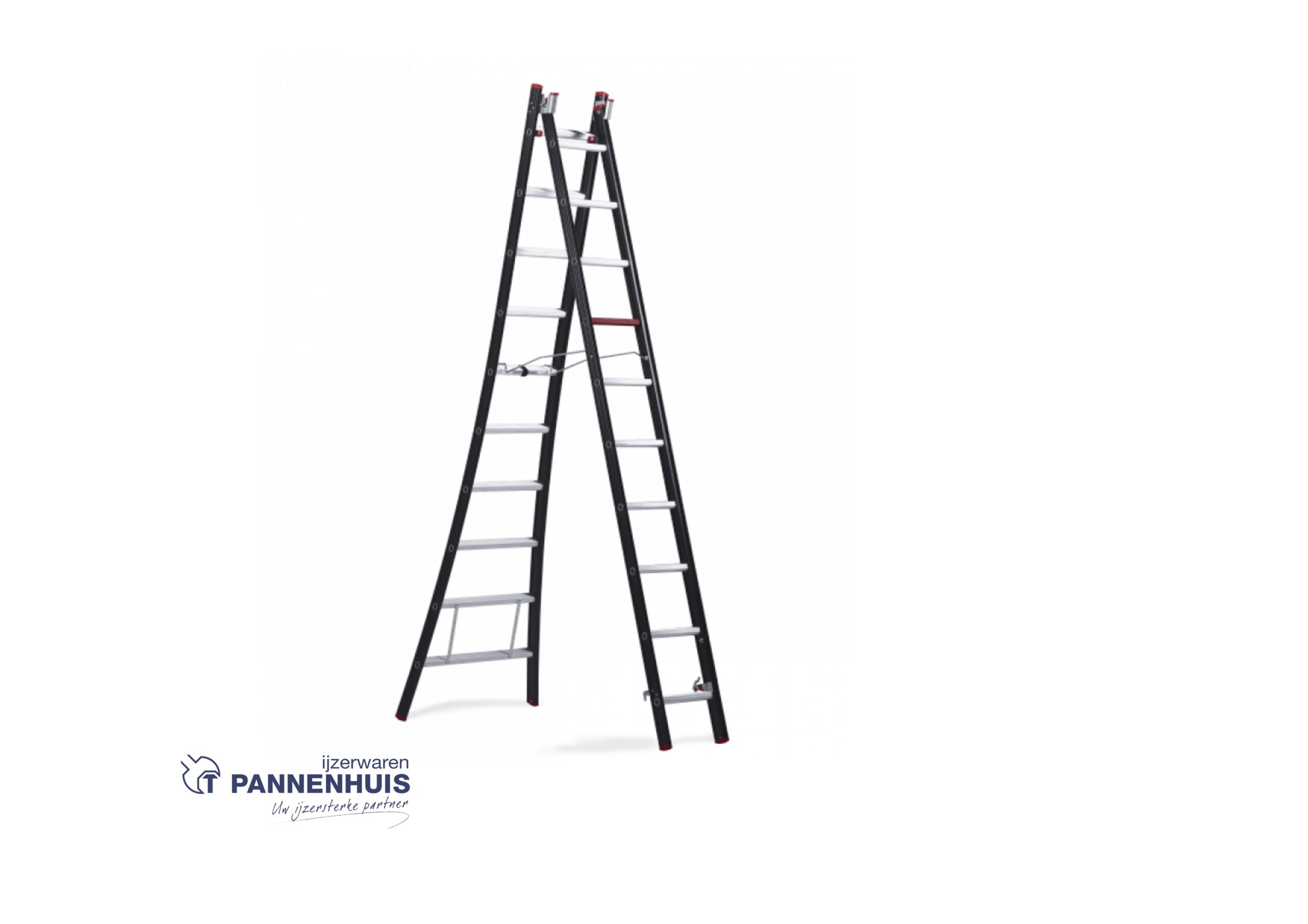 Altrex Nevada reformladder 2x14 sporten 415 - 720cm zwart - Afbeelding 2