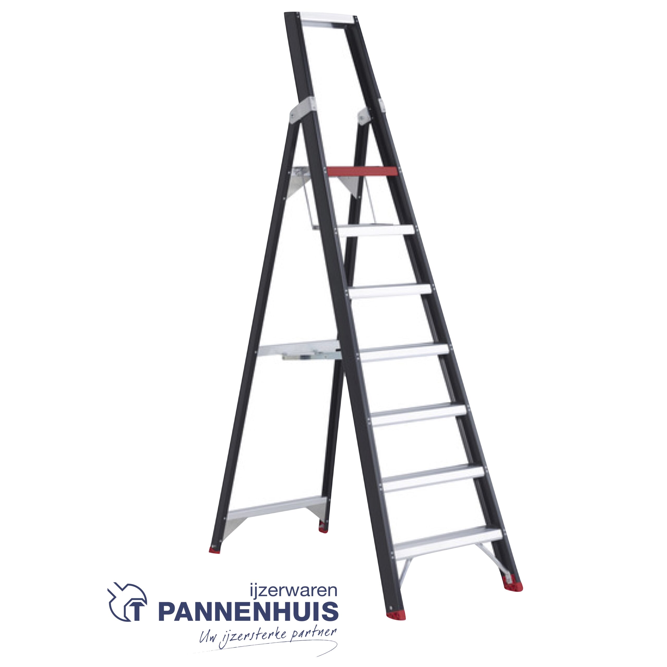 Altrex Taurus trapladder 7 treden - 165cm - 13,2kg zwart