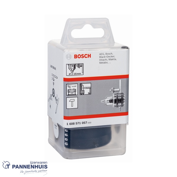 Bosch Tandkransboorhouder 3-16 mm, 5/8"- 16 - Afbeelding 2
