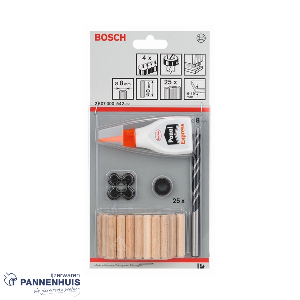 Bosch 32-delige houtdeuvelset 8 x 40 mm - Afbeelding 2