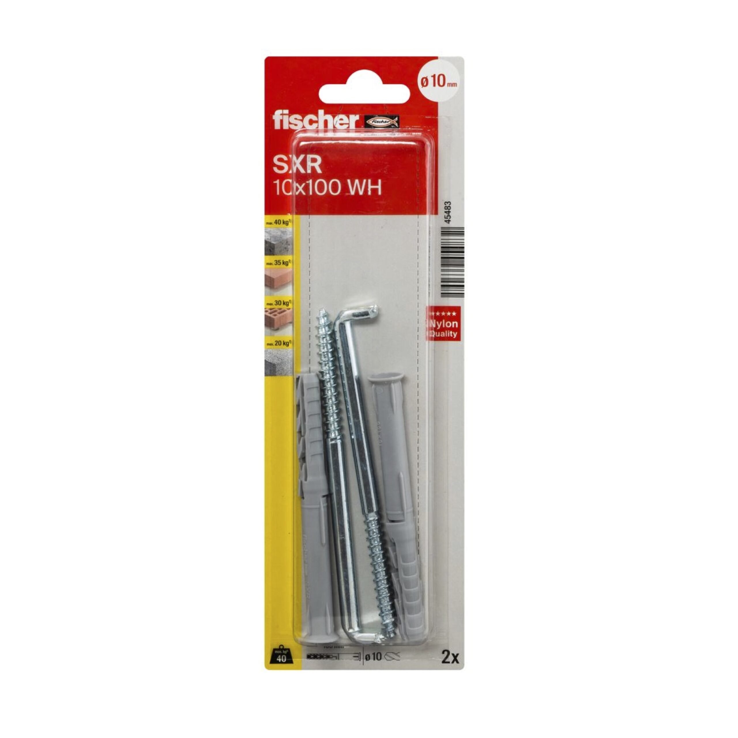 fischer Constructieplug SXR 10 x 100 WH winkelhaak (blister) - Afbeelding 2