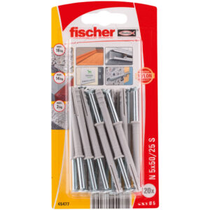 fischer Nagelplug N 5 x 50/25 S met verzonken kop (blister)