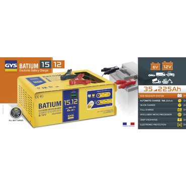 GYS Acculader BATIUM 15.12 (6v&12v) - Afbeelding 2